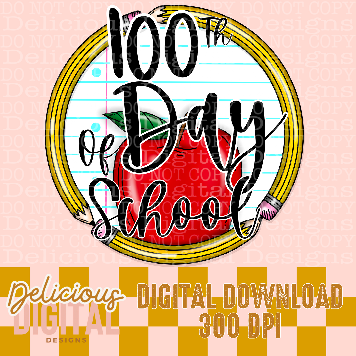 100TH DAY OF SCHOOL PNG | Digital Download | PNG
