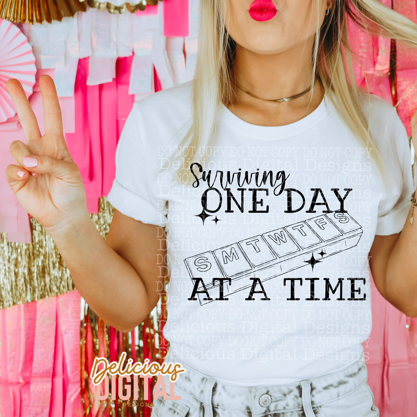 SURVIVING ONE DAY AT A TIME PNG | Digital Download | PNG