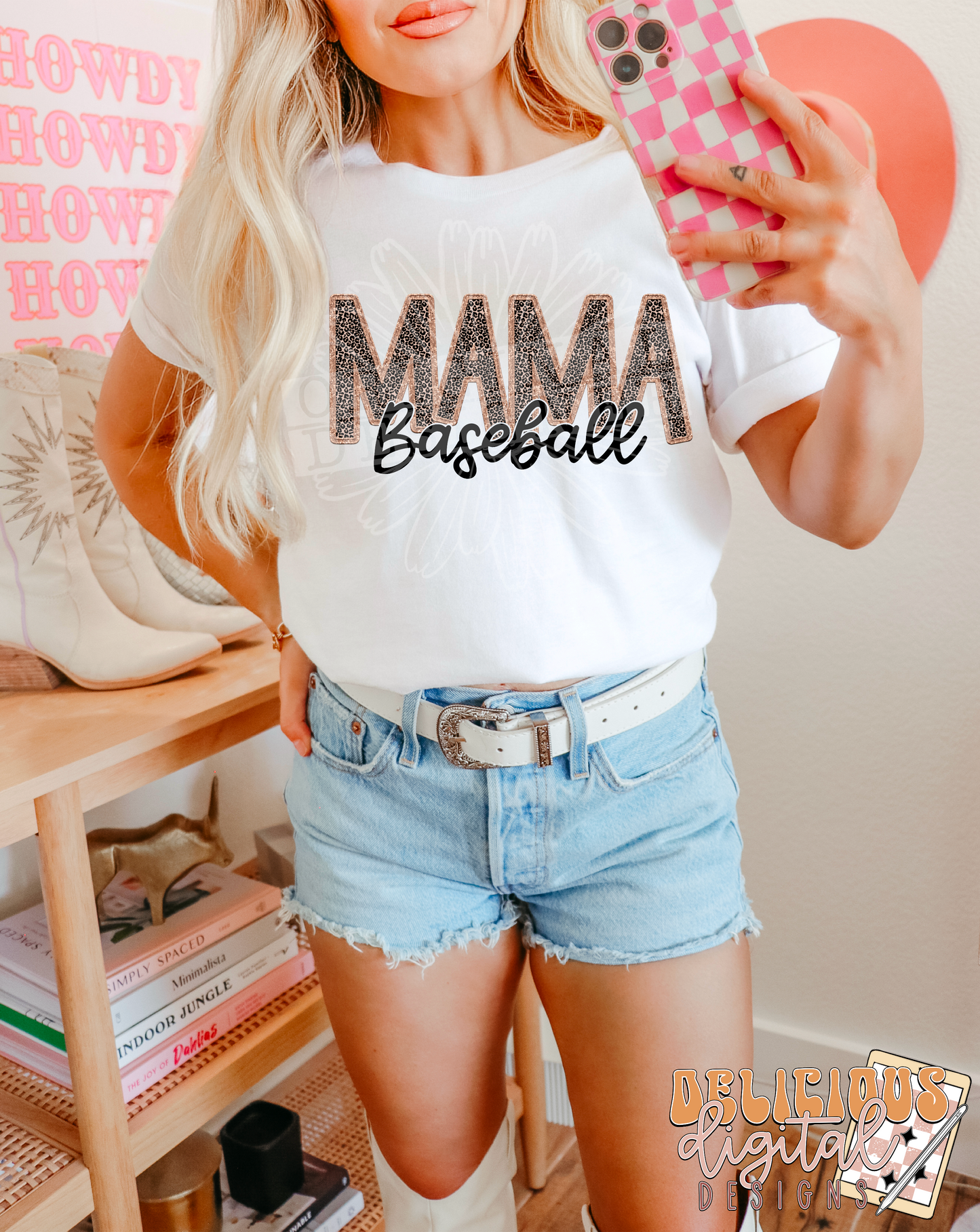 FAUX EMBROIDERY BASEBALL MAMA | Digital Download | PNG