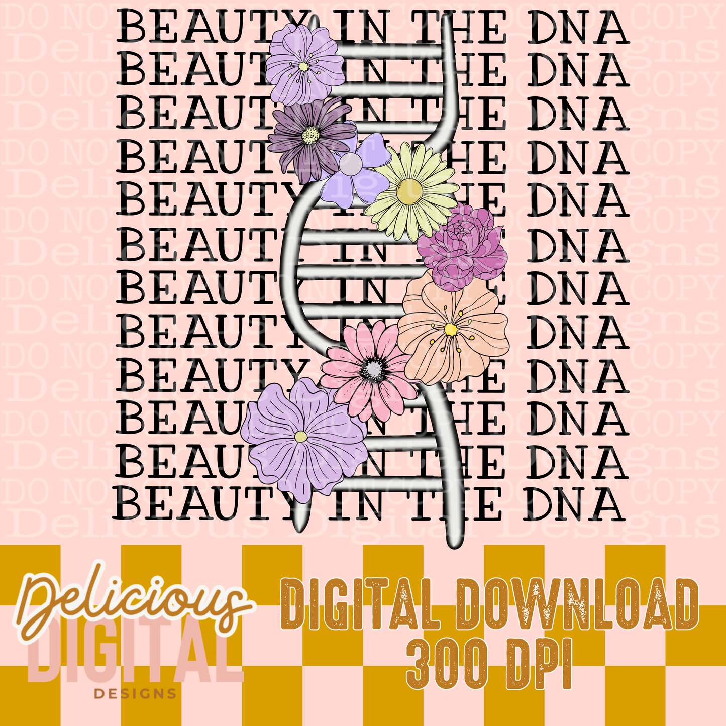 FLORAL DNA PNG | Digital Download | PNG