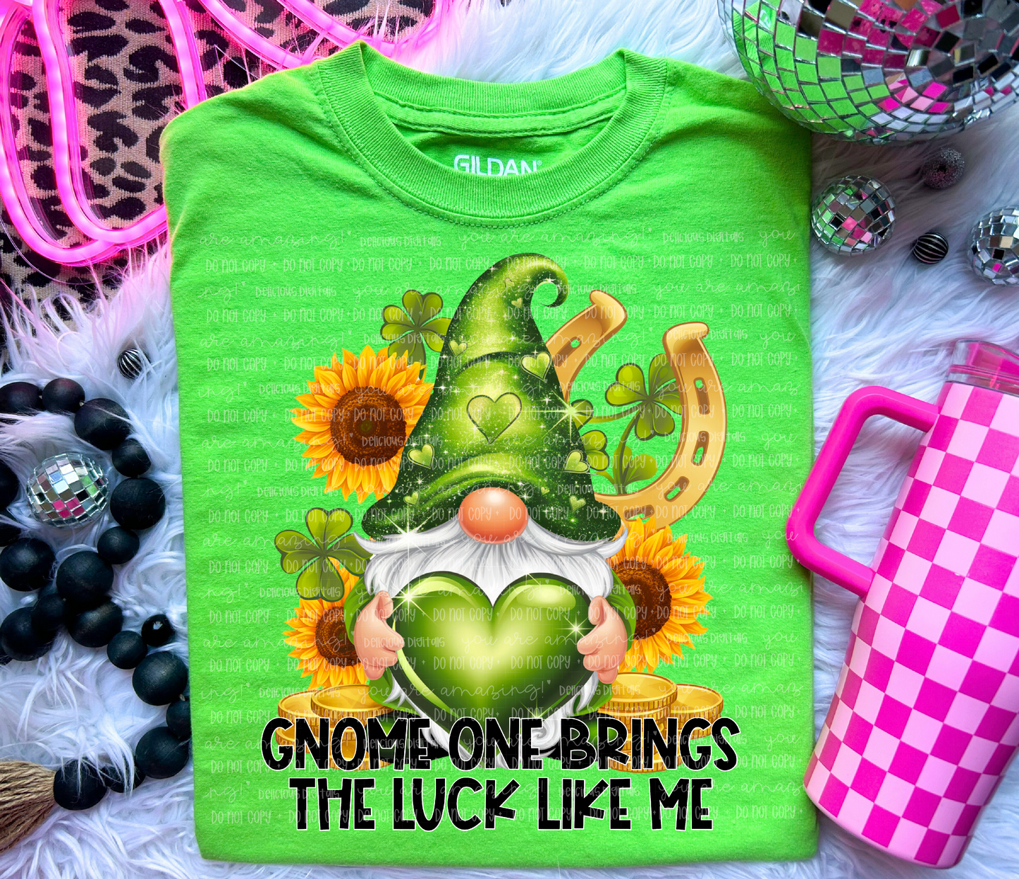 GNOME ONE RINGS THE LUCK LIKE ME | Digital Download | PNG
