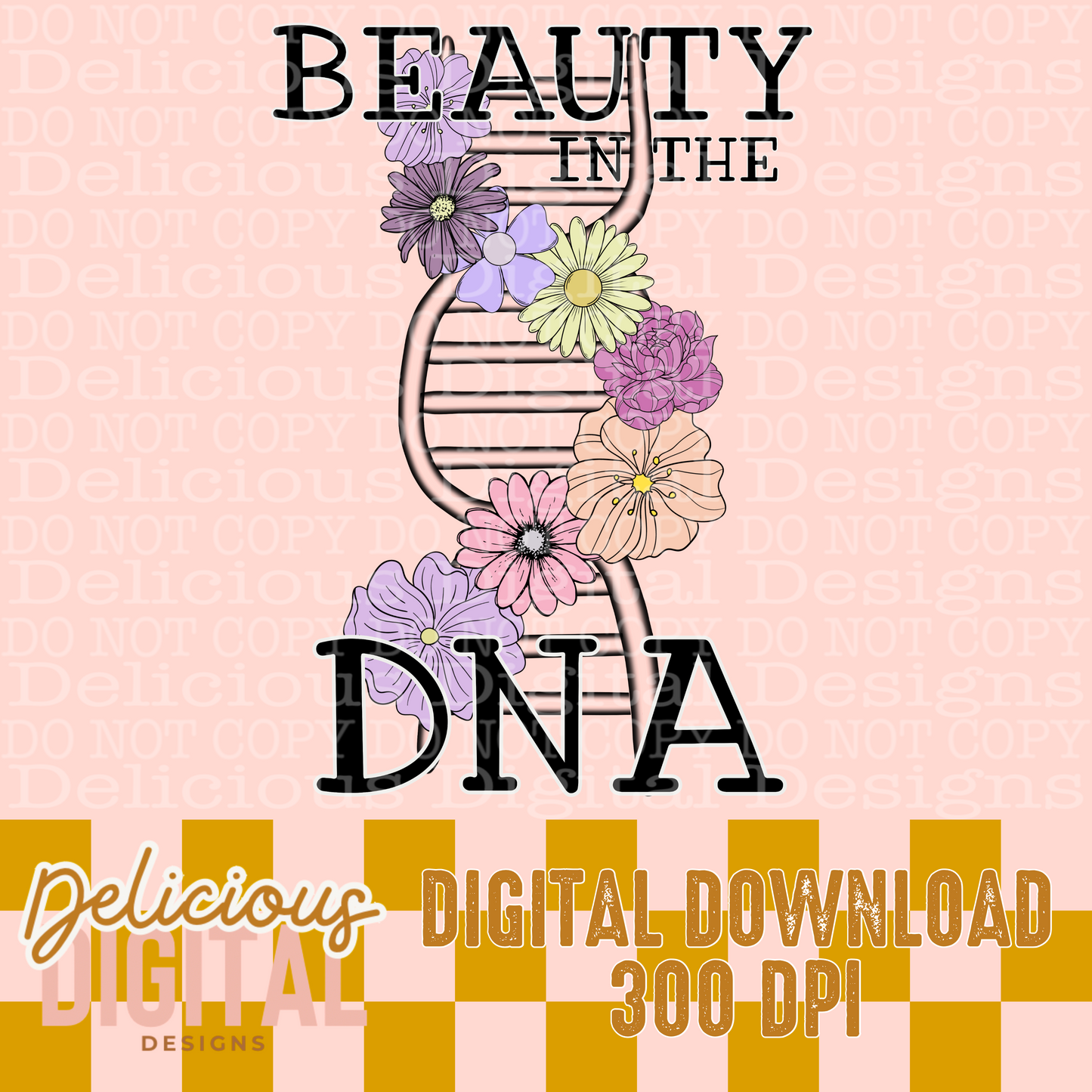 FLORAL DNA PNG | Digital Download | PNG