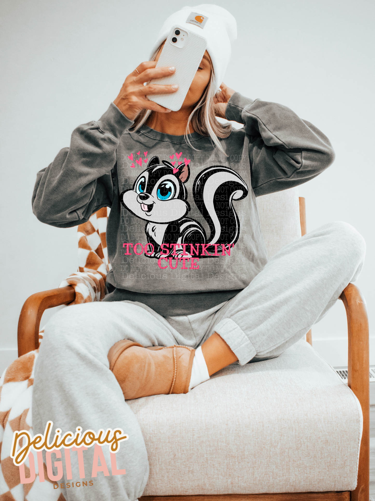 TOO STINKIN’ CUTE PNG | Digital Download | PNG