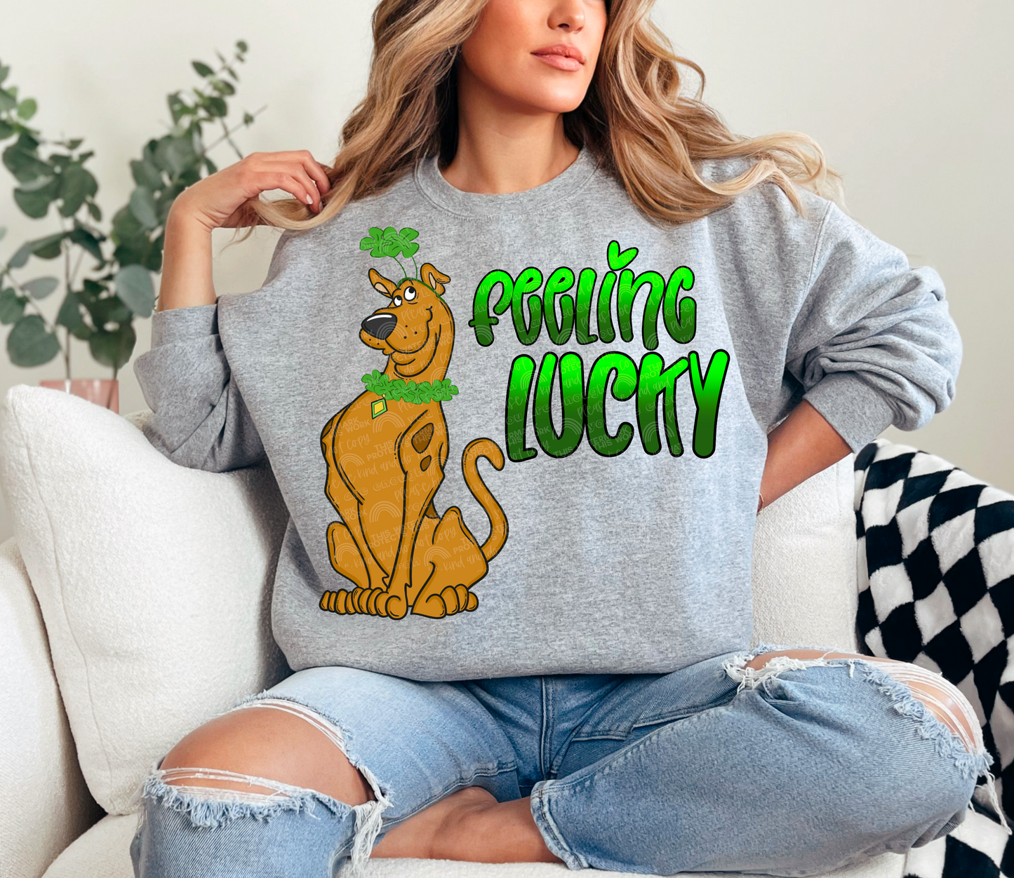 FEELING LUCKY DOG PNG | Digital Download | PNG