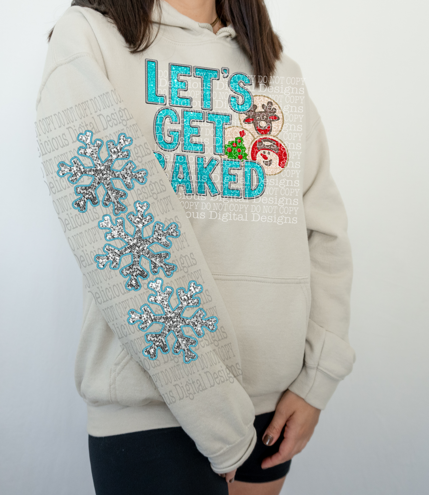 SNOWFLAKE SLEEVE sleeve only PNG | Digital Download | PNG