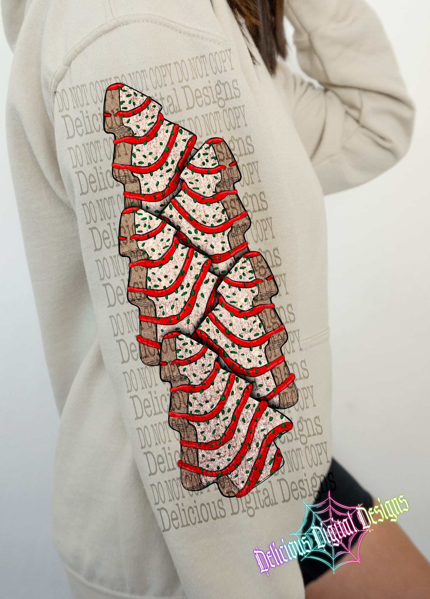 CHRISTMAS TREE GLITTER SLEEVE PNG | Digital Download | PNG