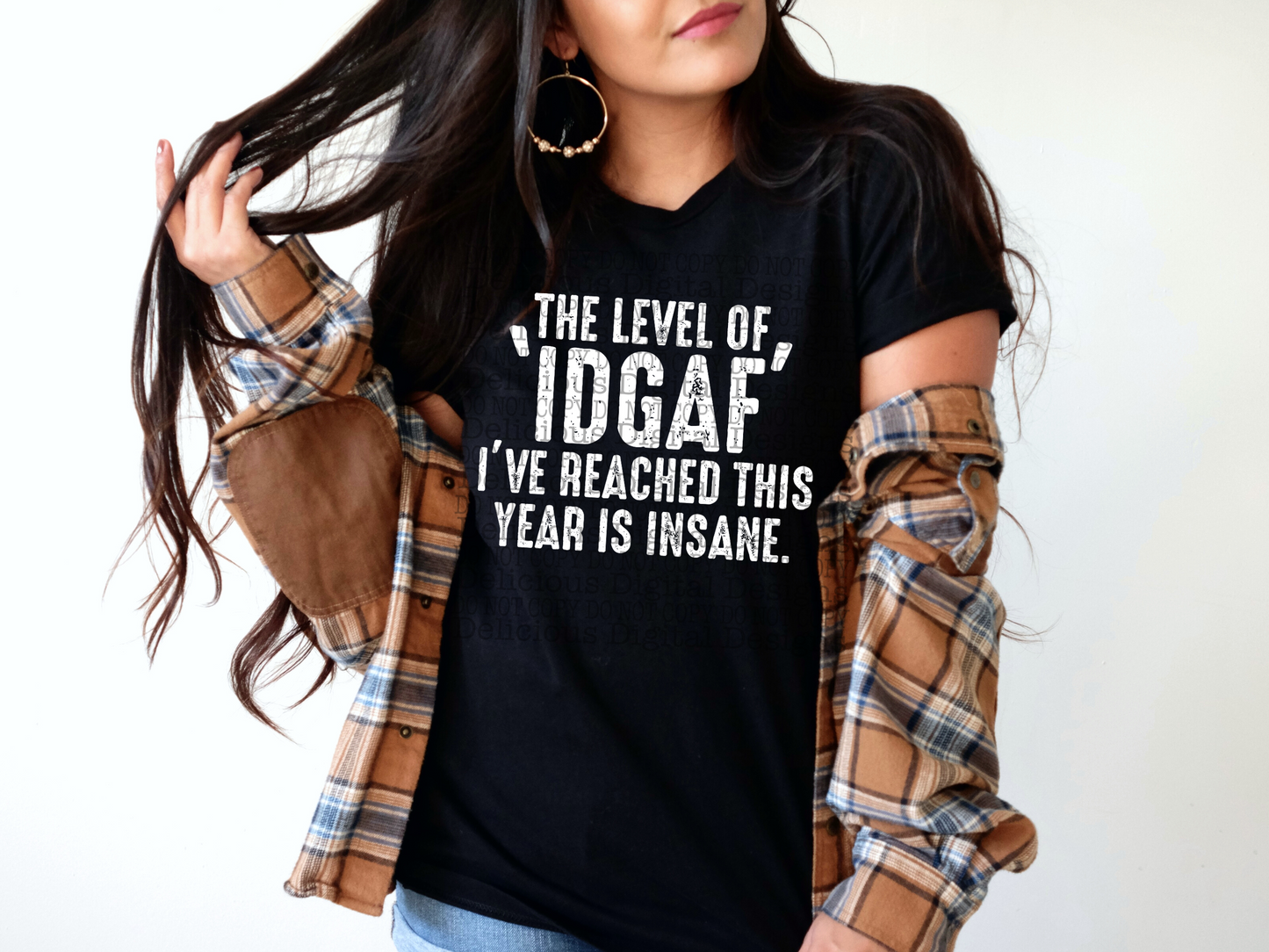 THE LEVEL OF IDGAF | Digital Download | PNG