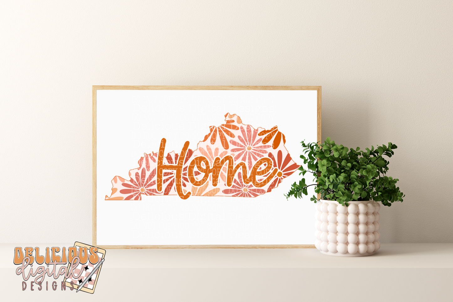 FLORAL HOME KENTUCKY PNG | Digital Download | PNG