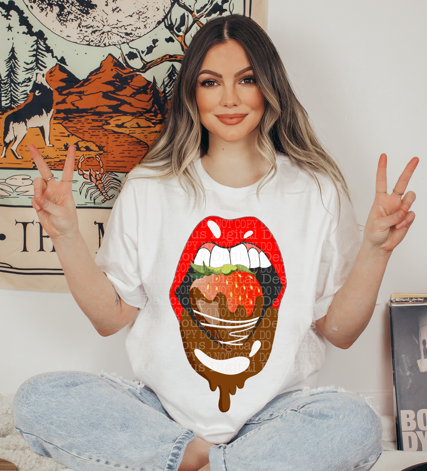 STRAWBERRY LIPS PNG | Digital Download | PNG