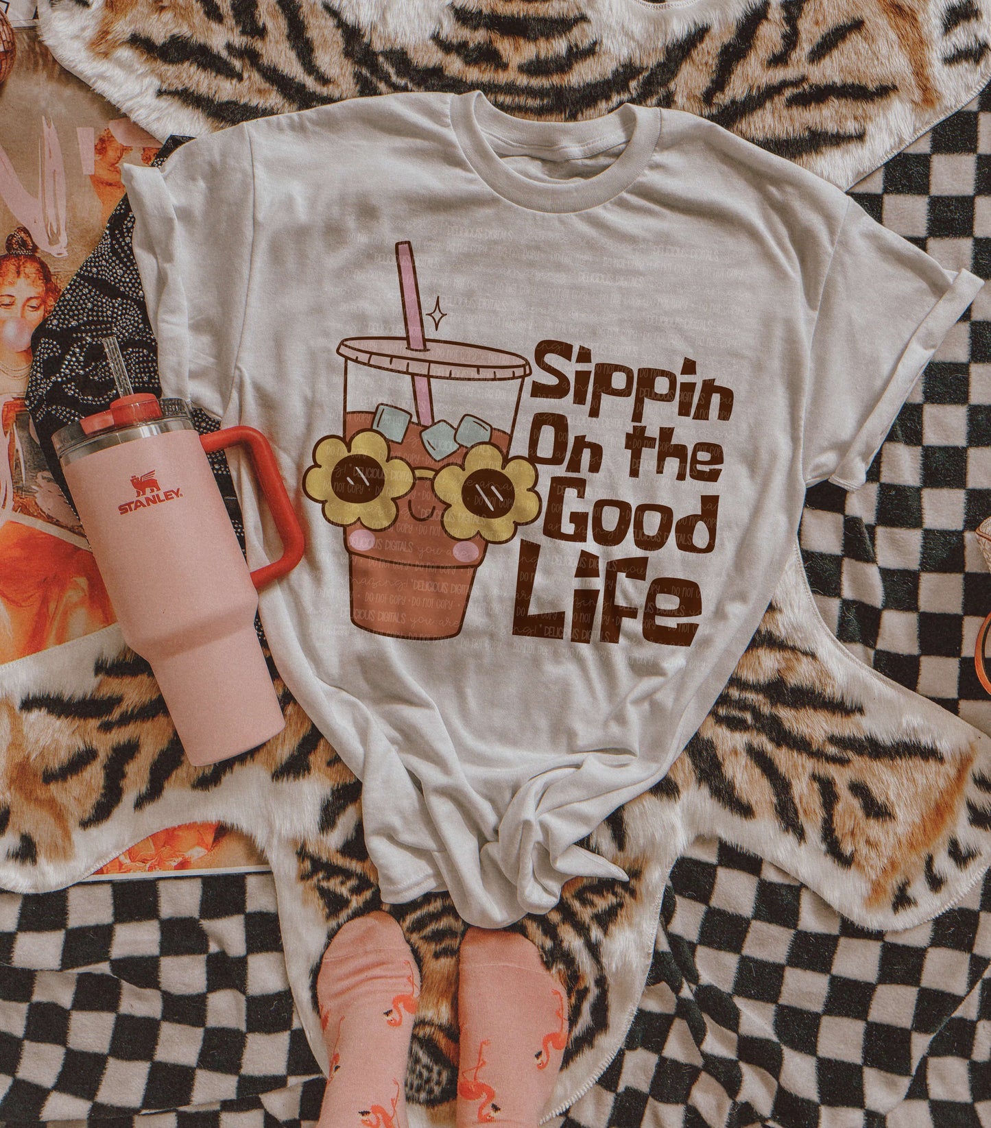 SIPPIN ON THE GOOD LIFE PNG | SUBLIMATION PNG | AUTOMATIC DOWNLOAD