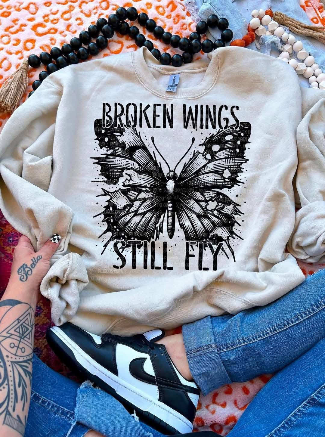 BROKEN WINGS STILL FLY PNG | Digital Download | PNG