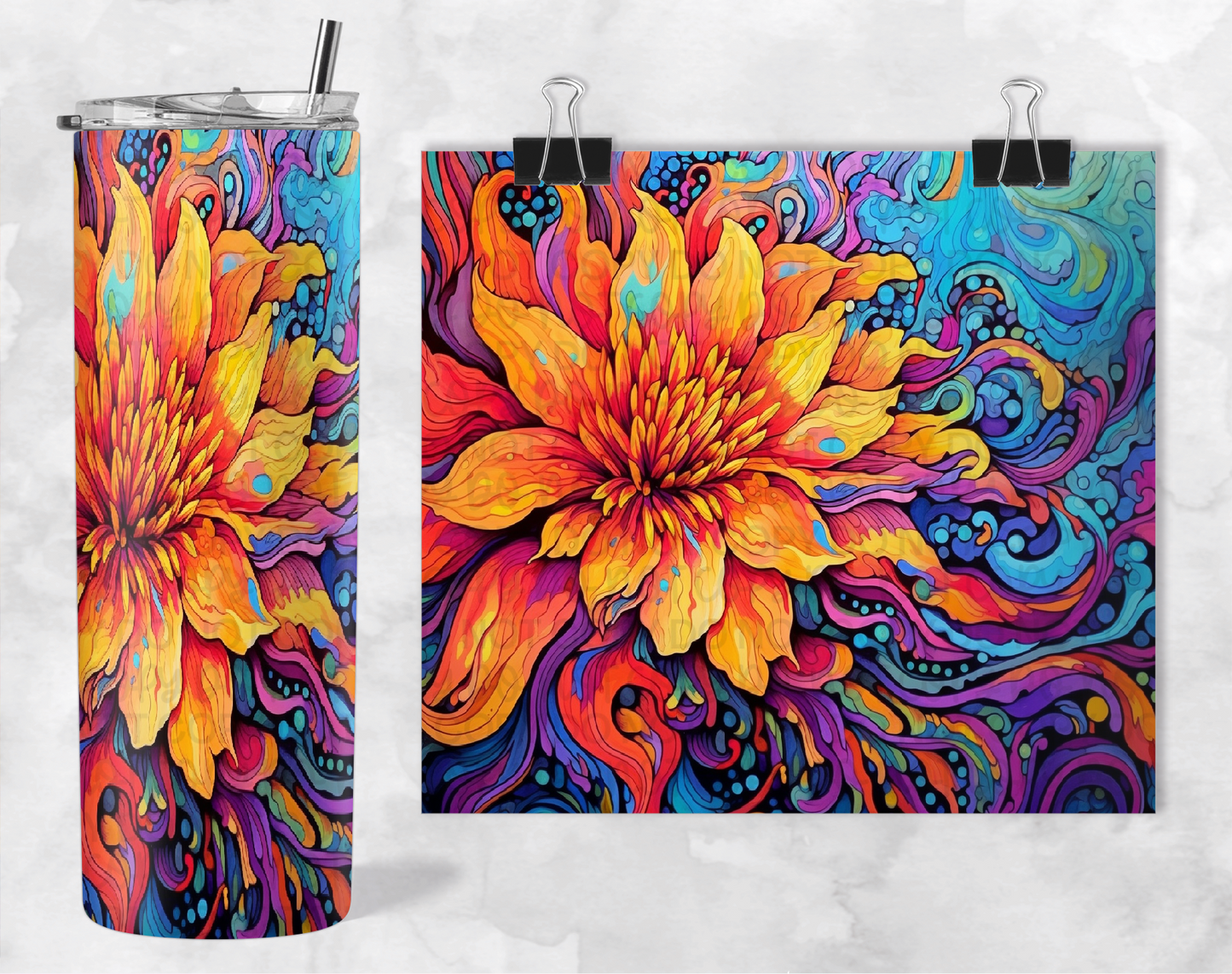 VASO DE FLORES DE FUEGO | Descarga digital | PNG