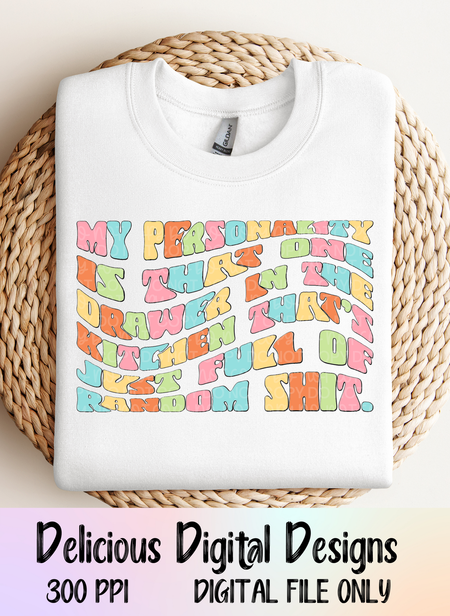 MY PERSONALITY PASTEL PNG | Digital Download | PNG