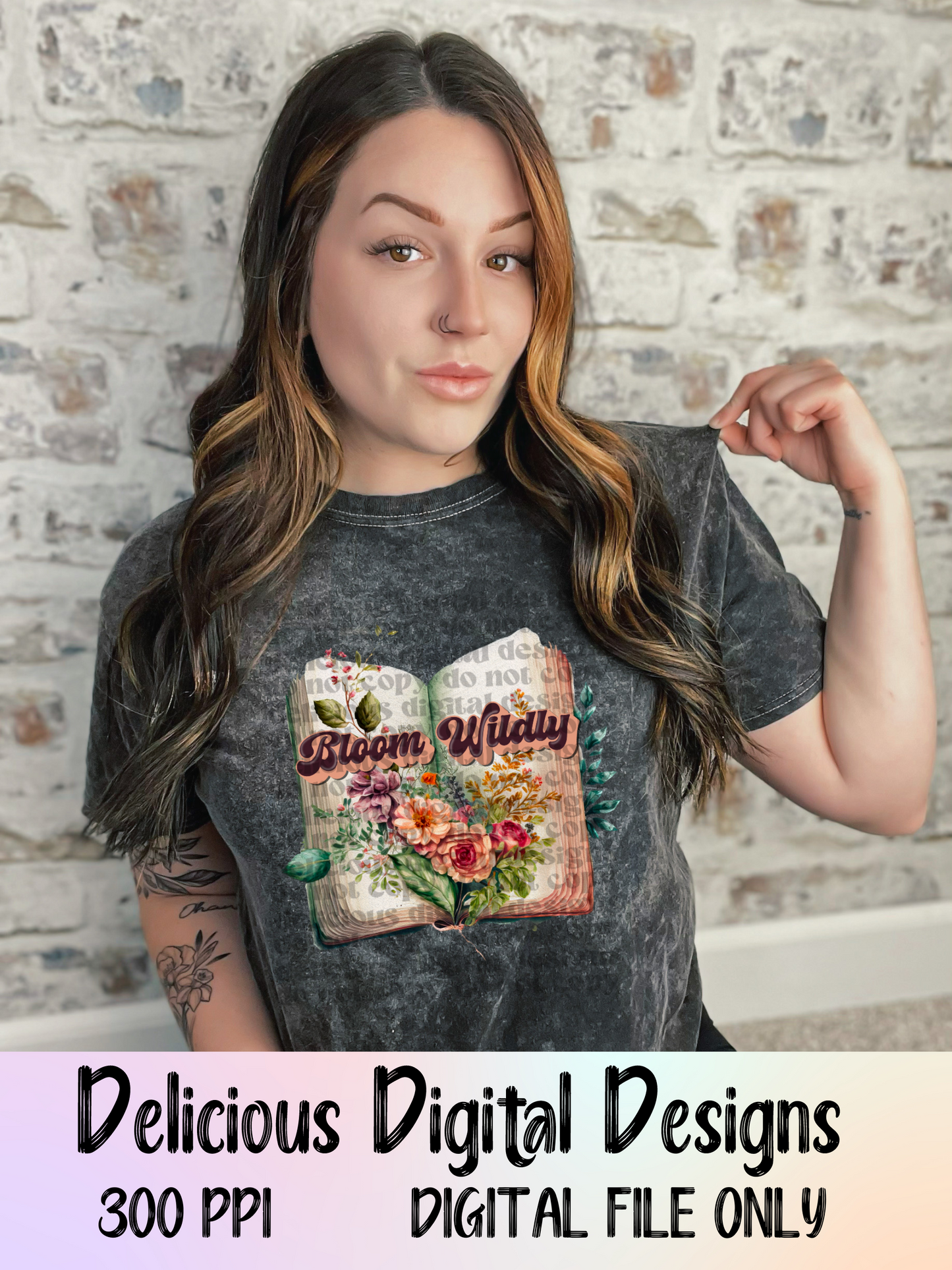 BLOOM WILDLY BOOK | Digital Download | PNG