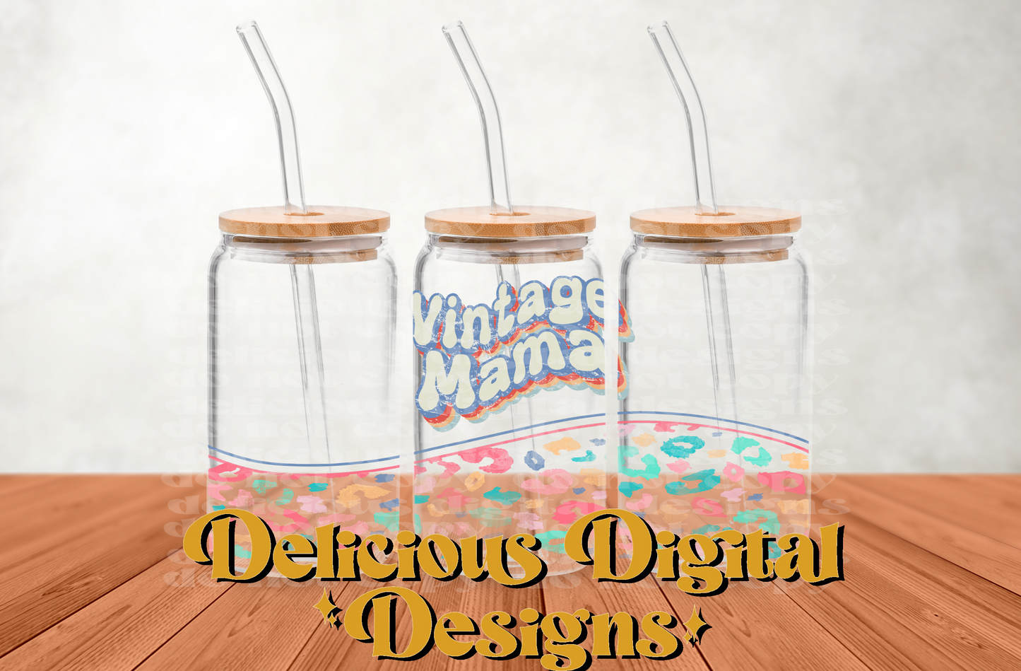 ARCHIVO DE VASO LIBBY DE CRISTAL VINTAGE MAMA | Descarga digital | PNG