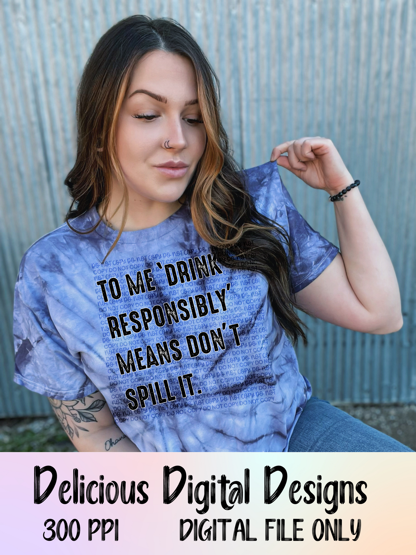 DRINK RESPONSIBILITY black text | Digital Download | PNG