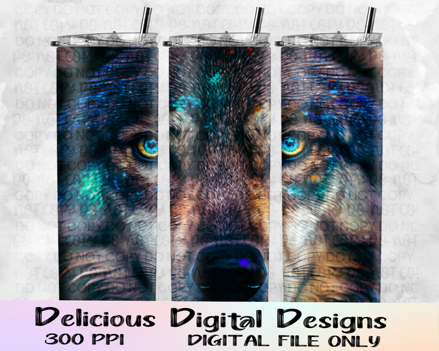 VASO LOBO IRIDISCENTE | Descarga digital | PNG