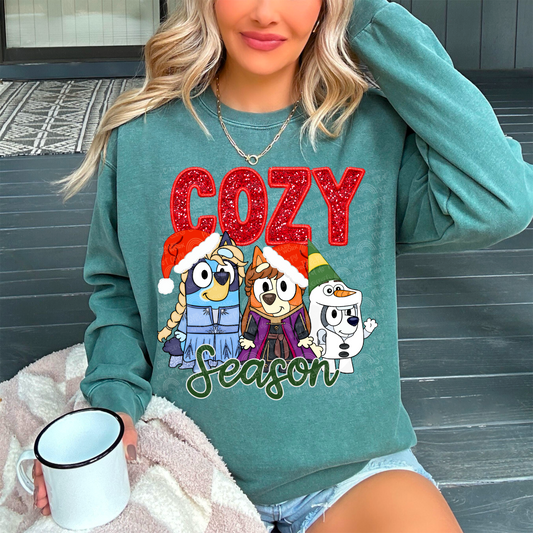 COZY SEASON- FAUX EMBROIDERY PNG | Digital Download | PNG