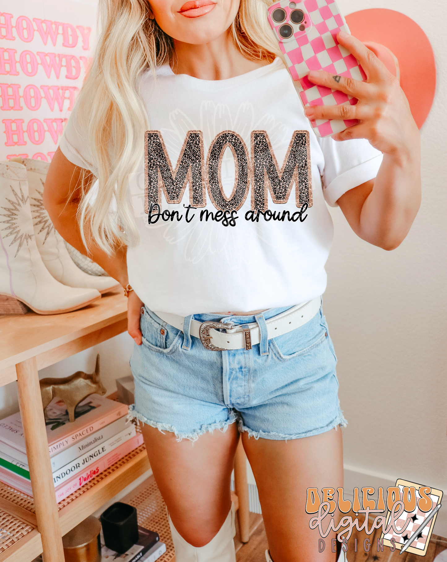 FAUX EMBROIDERY MOM DON’T MESS AROUND | Digital Download | PNG