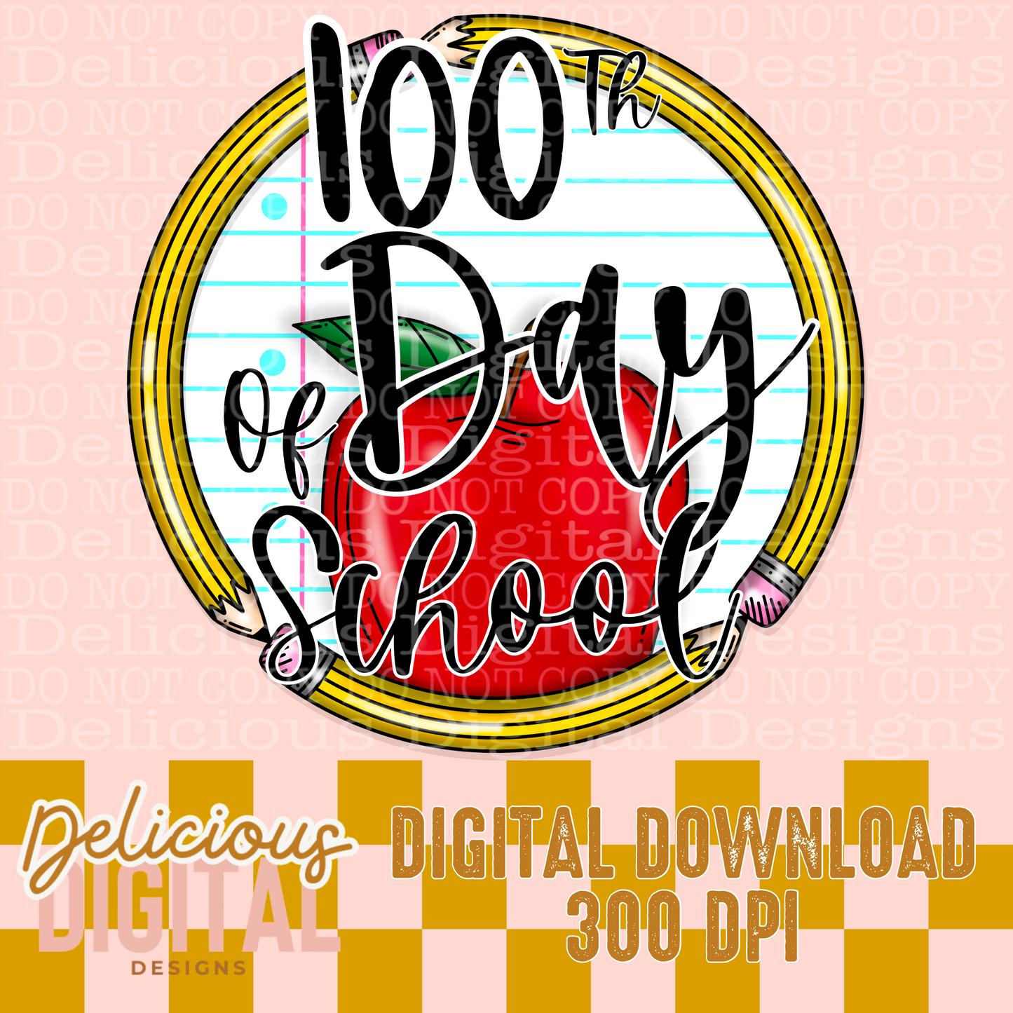 100TH DAY OF SCHOOL PNG  | Digital Download | PNG