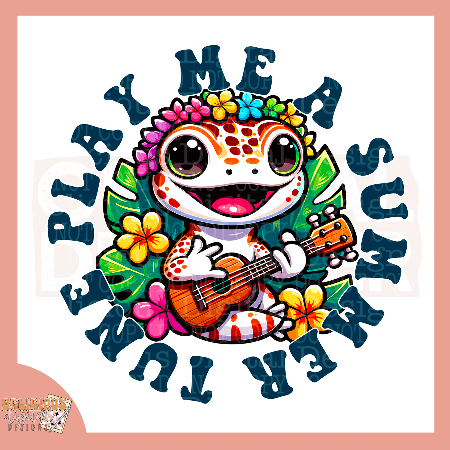 PLAY ME A SUMMER TUNE PNG | Digital Download | PNG