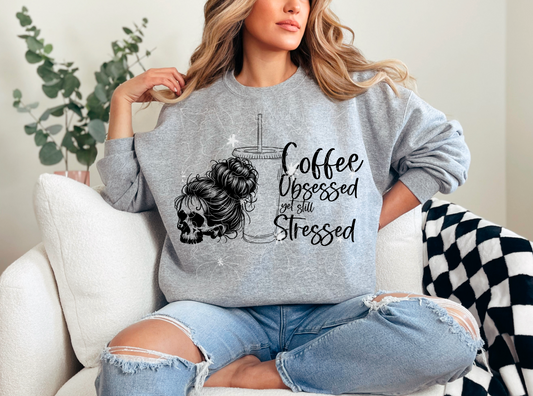 COFFEE OBSESSED YET STILL STRESSED PNG | Digital Download | PNG