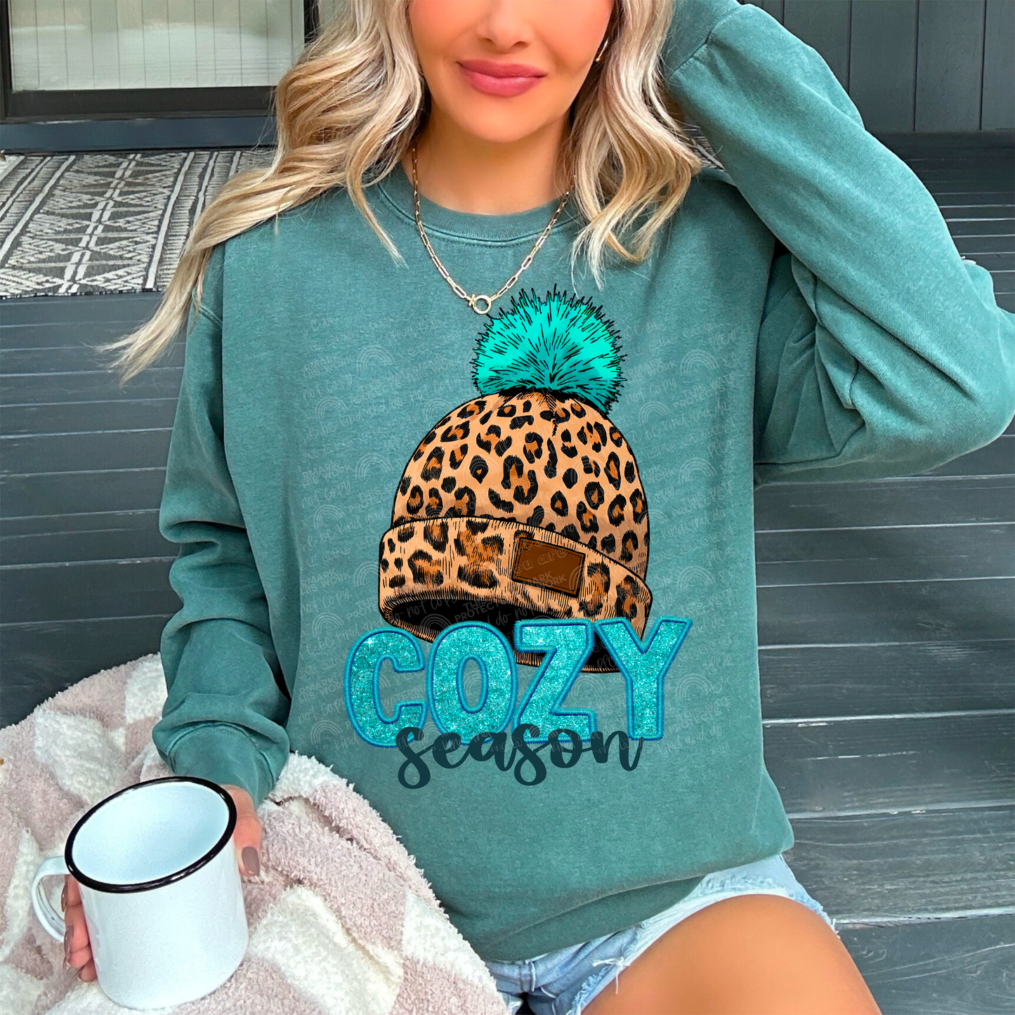 COZY SEASON FAUX EMBROIDERY PNG | Digital Download | PNG