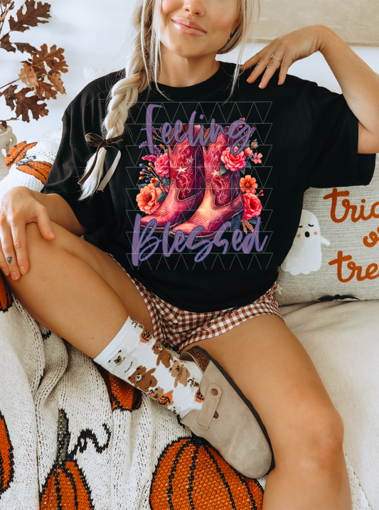FEELING BLESSED BOOTS PNG | SUBLIMATION PNG | AUTOMATIC DOWNLOAD