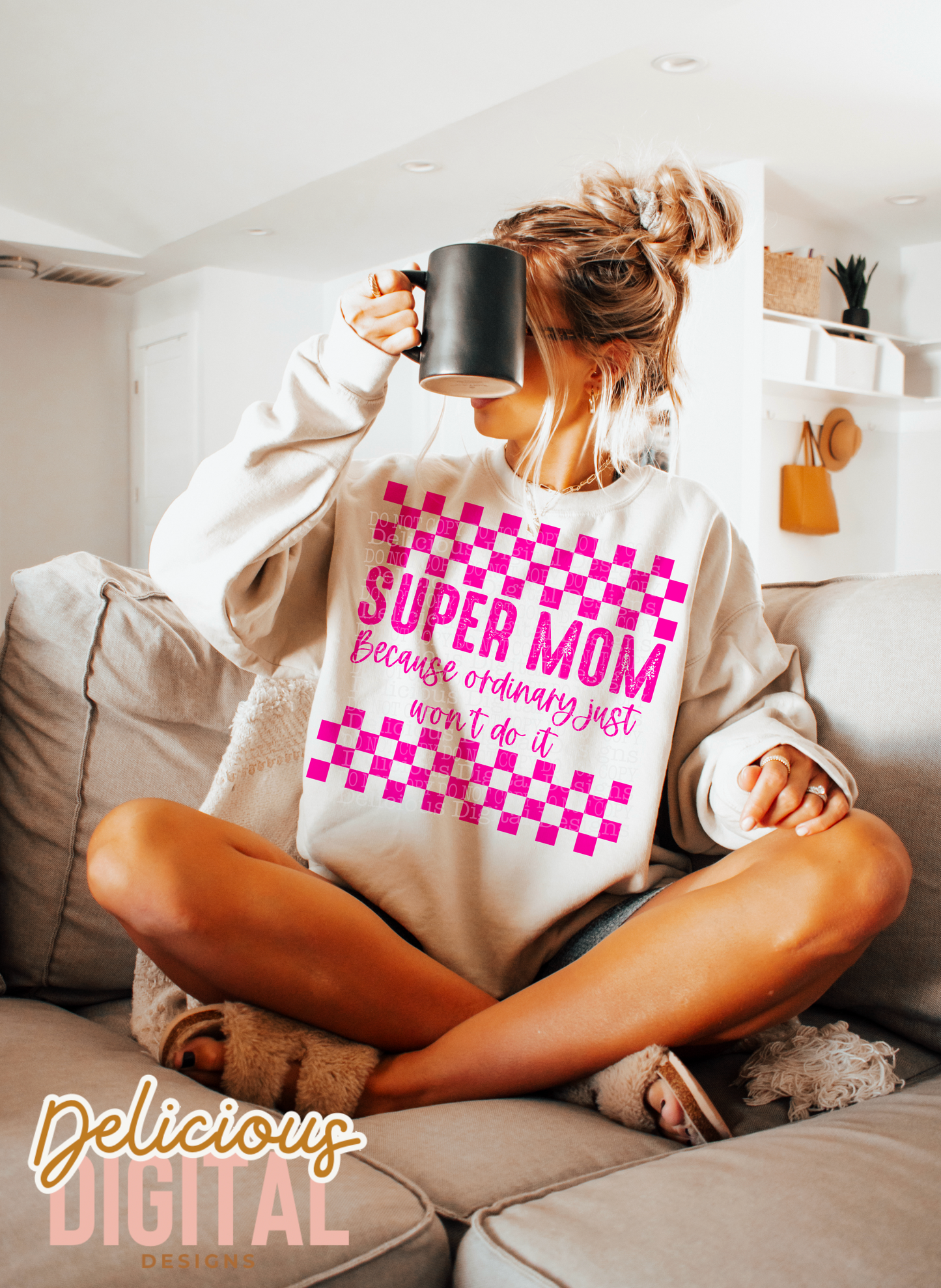 SUPER MOM PINK FONT PNG | Digital Download | PNG