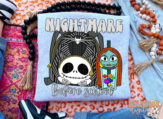 NIGHTMARE BEFORE SCHOOL PNG | Digital Download | PNG