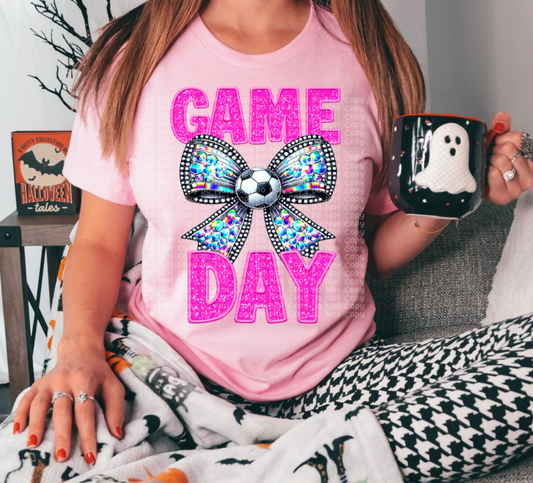 GAME DAY SOCCER- PINK PNG | Digital Download | PNG