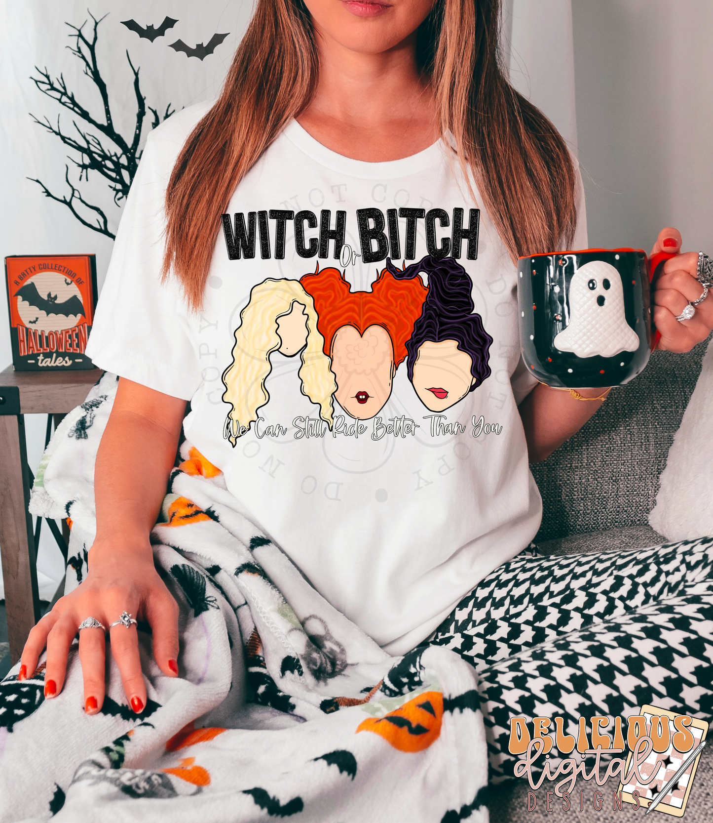 WITCH OR BITCH FAUX EMBROIDERY | Digital Download | PNG