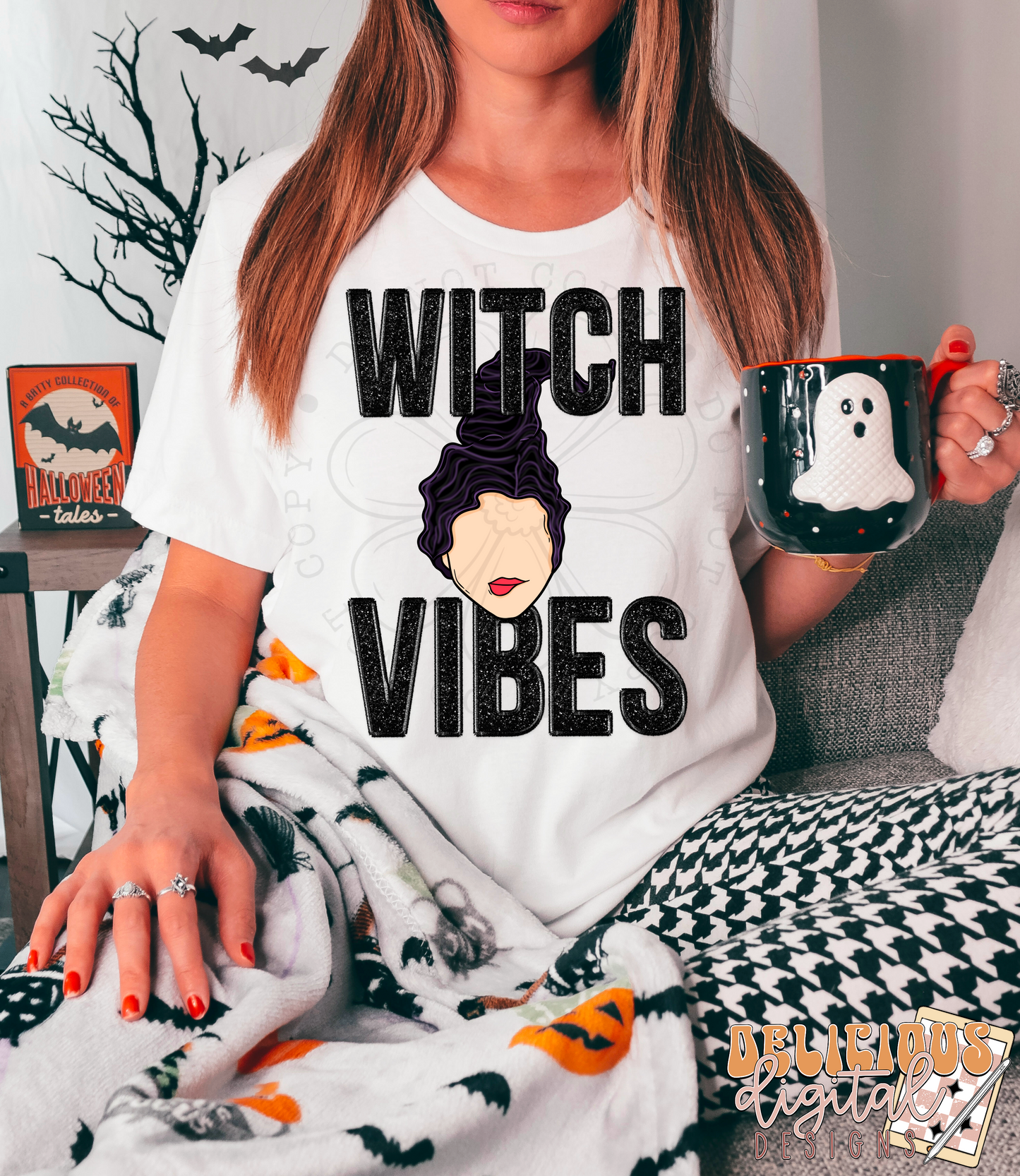 WITCH VIBES FAUX EMBROIDERY | Digital Download | PNG