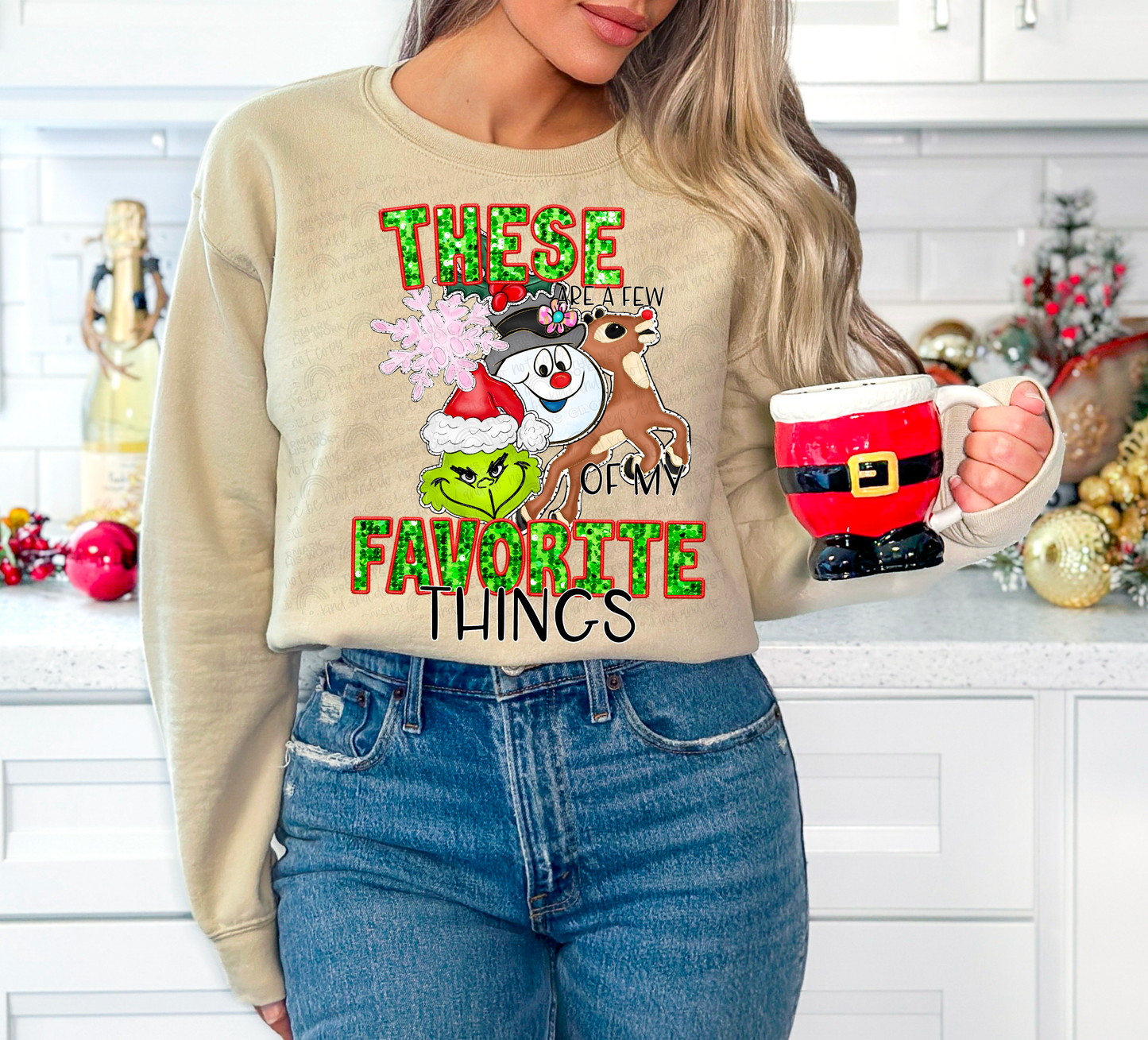 THESE ARE A FEW OF MY FAVORITE THINGS- FAUX EMBROIDERY PNG | Digital Download | PNG