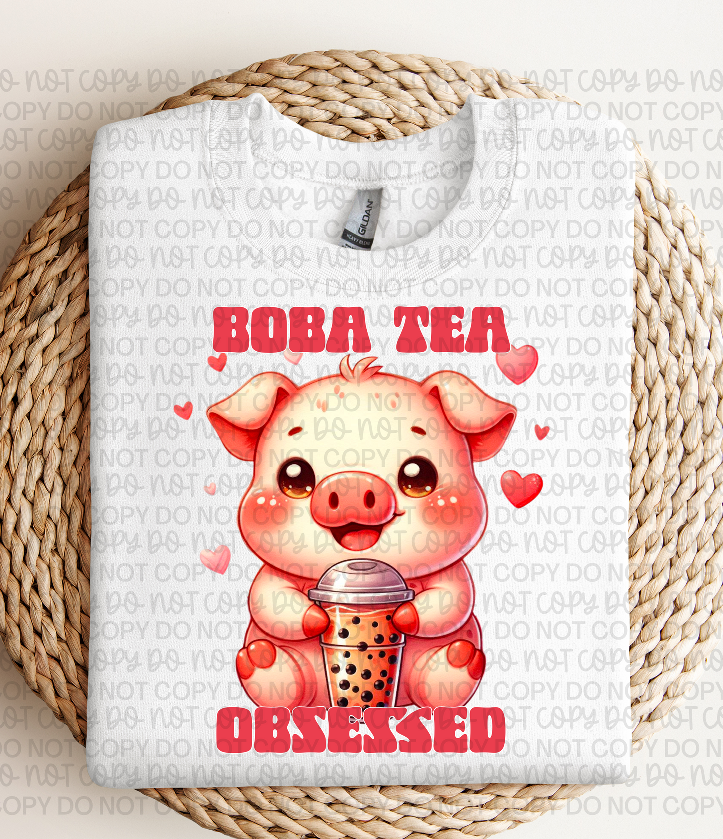 BOBA TEA PIG PNG | Digital Download | PNG