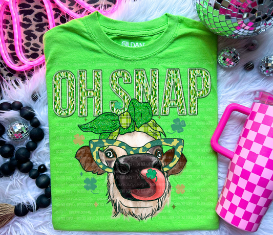 OH SNAP FAUX EMBROIDERY | Digital Download | PNG