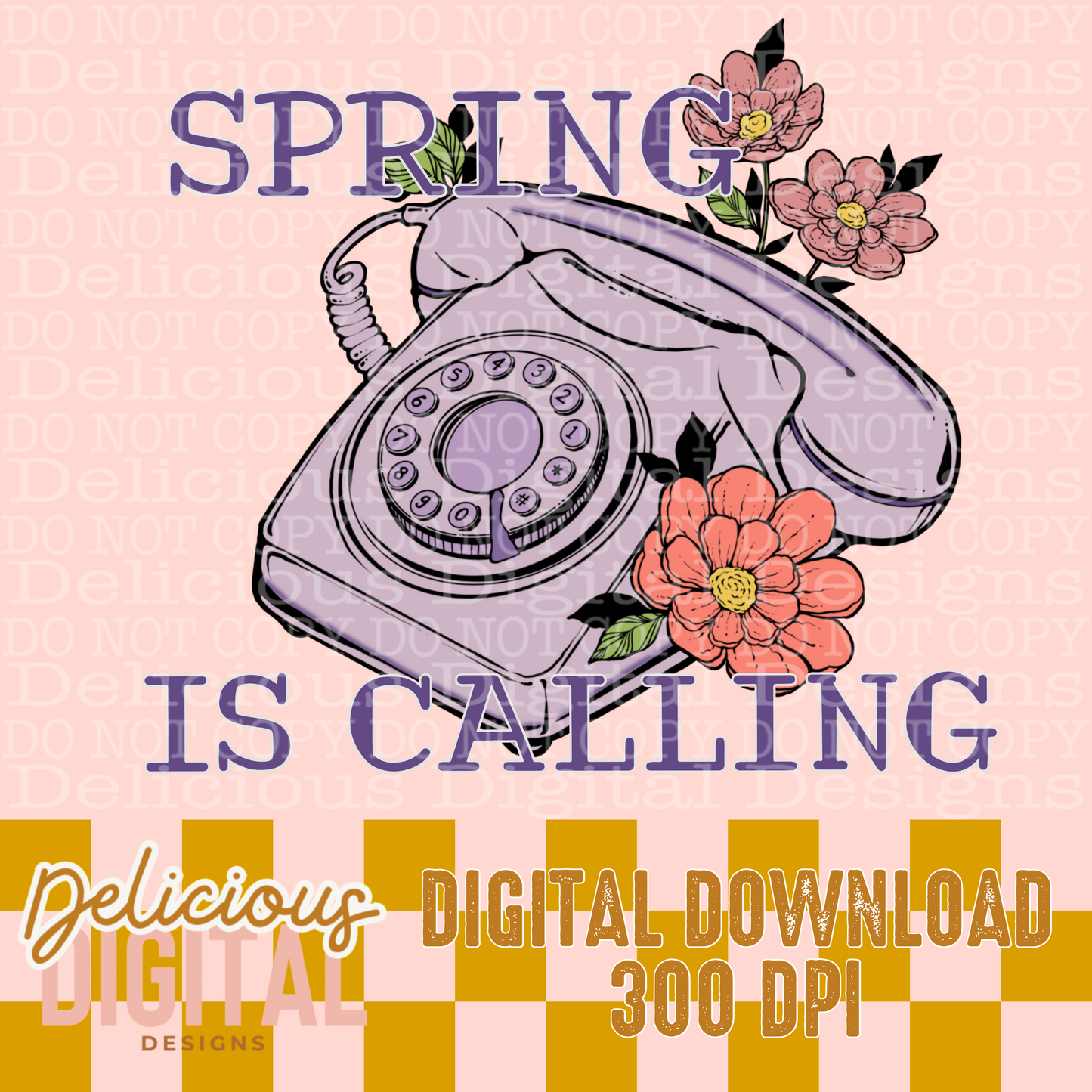 SPRING IS CALLING PNG  | Digital Download | PNG