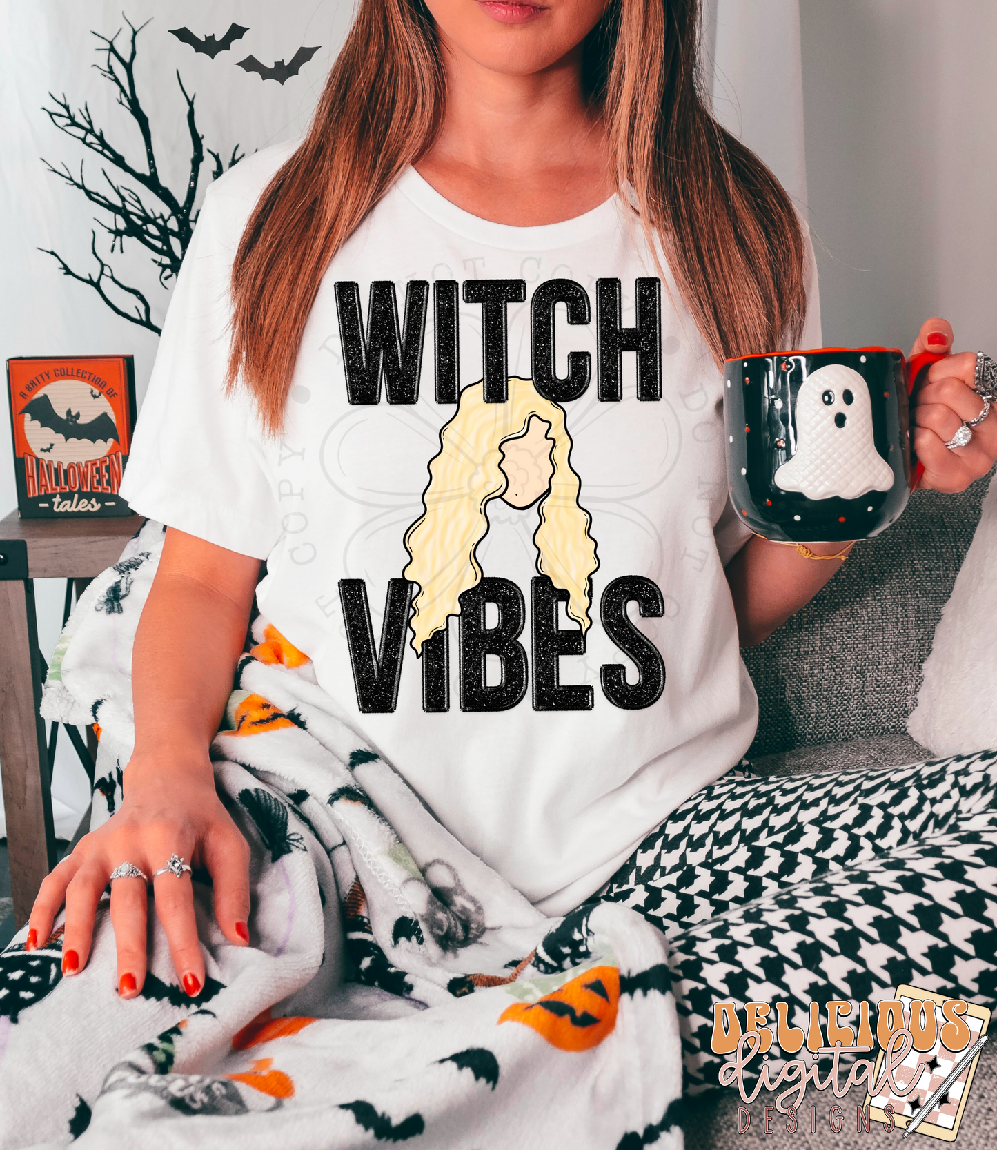 WITCH VIBES FAUX EMBROIDERY | Digital Download | PNG