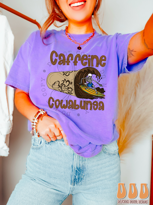 CAFFEINE COWABUNGA PNG | Digital Download | PNG