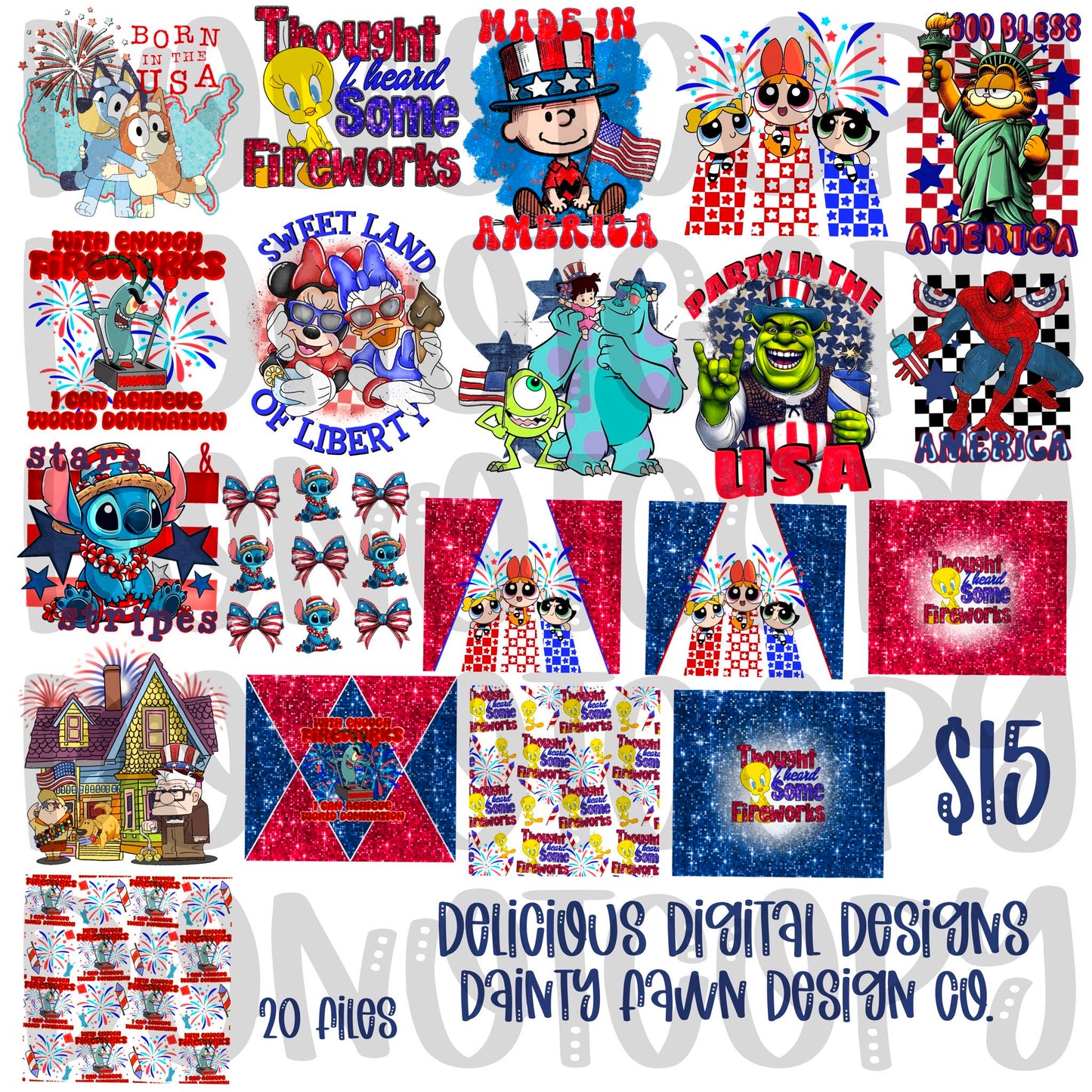 PATRIOTIC CHARACTERS COLLAB WITH DAINTY FAWN