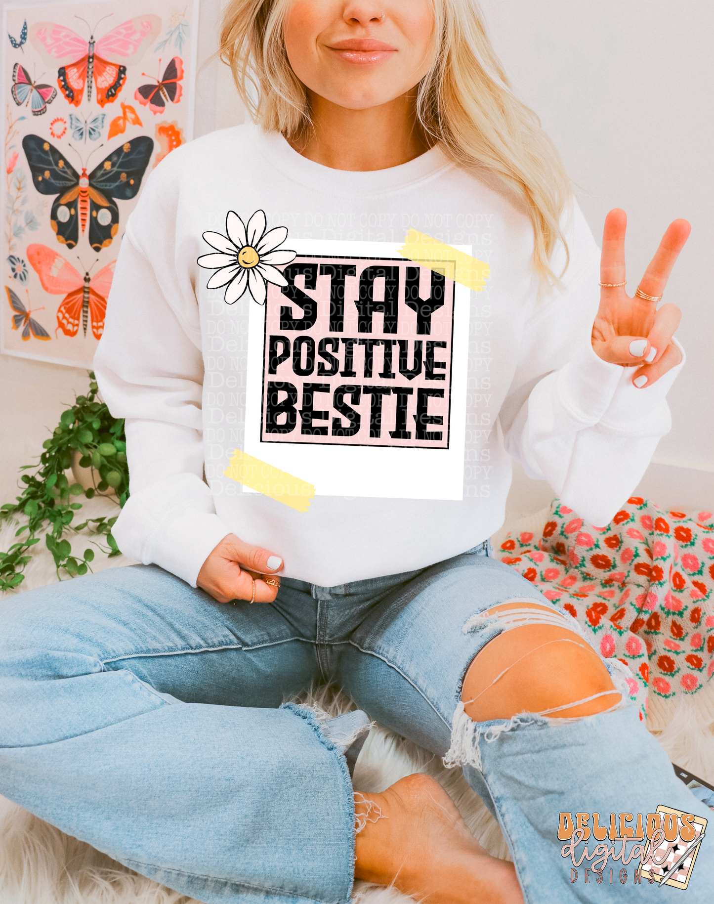 STAY POSITIVE BESTIE | Digital Download | PNG