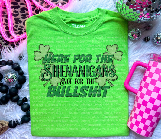 HERE FOR THE SHENANIGANS | Digital Download | PNG