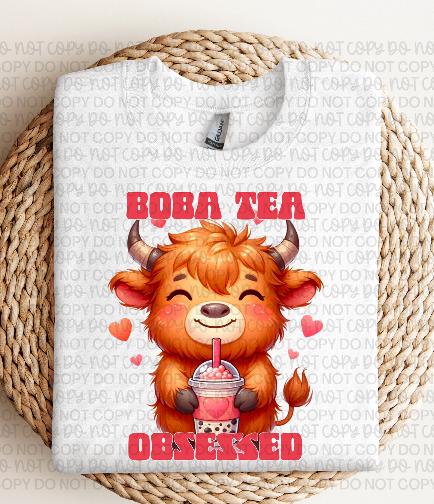 BOBA TEA HIGHLAND COW PNG | Digital Download | PNG