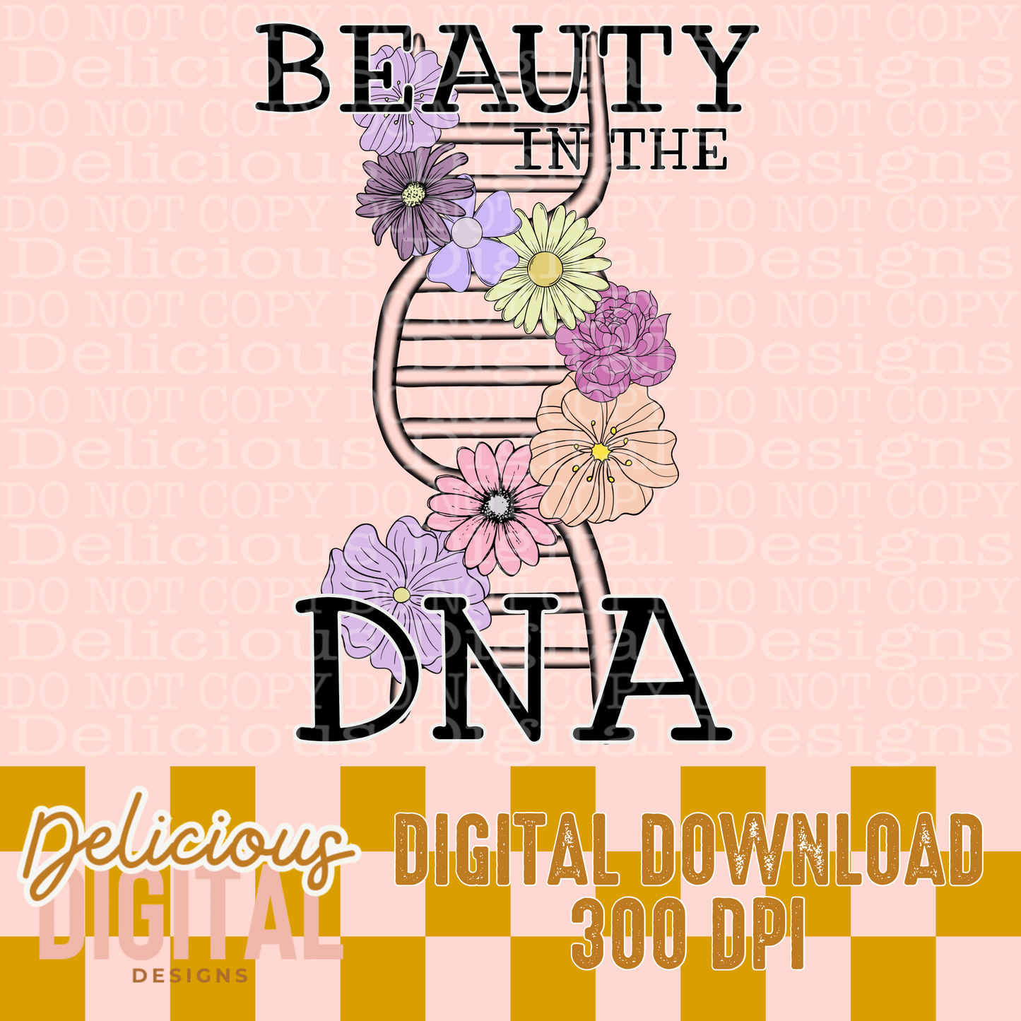 FLORAL DNA PNG  | Digital Download | PNG