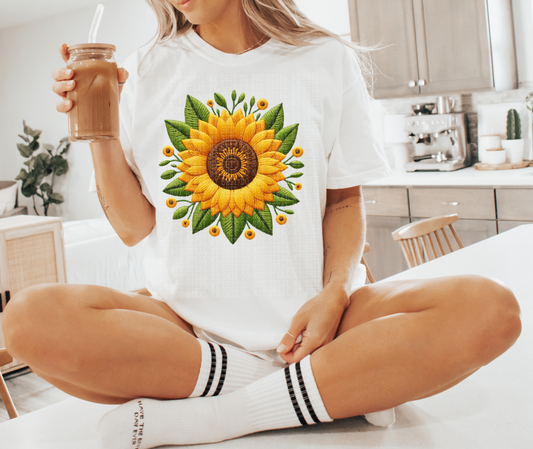 SUNFLOWER EMBROIDERY PNG| AUTOMATIC DOWNLOAD|