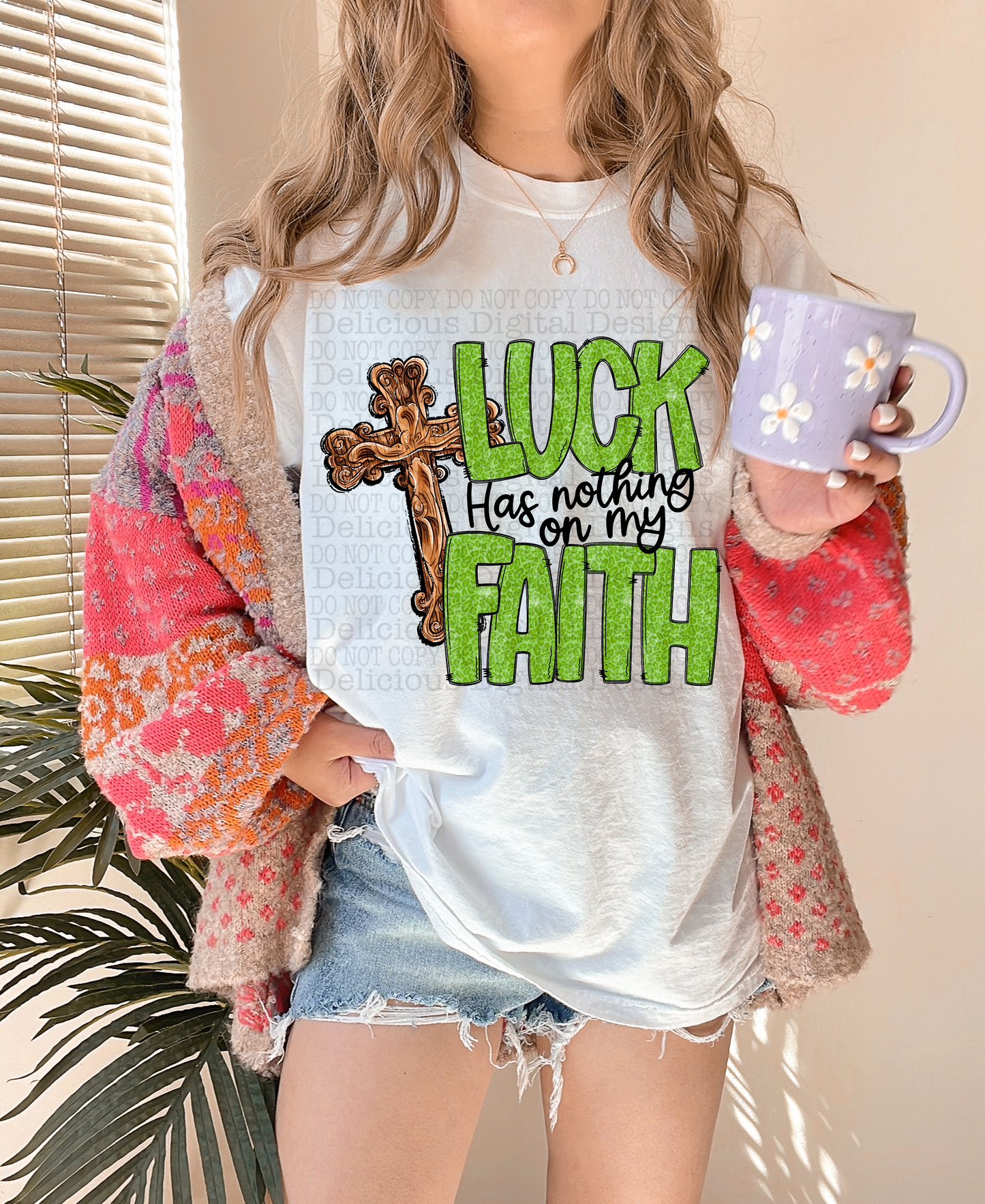 LUCK HAS NOTHING ON MY FAITH PNG | Digital Download | PNG