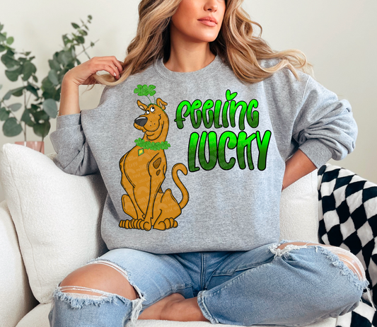 FEELING LUCKY DOG PNG  | Digital Download | PNG