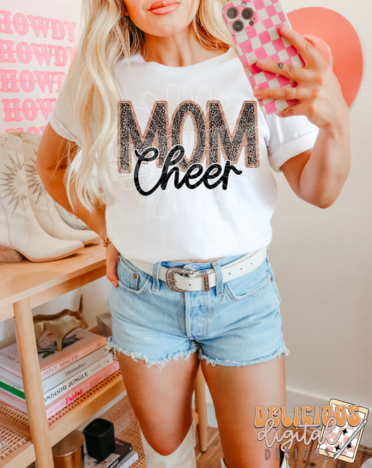 FAUX EMBROIDERY CHEER MOM | Digital Download | PNG