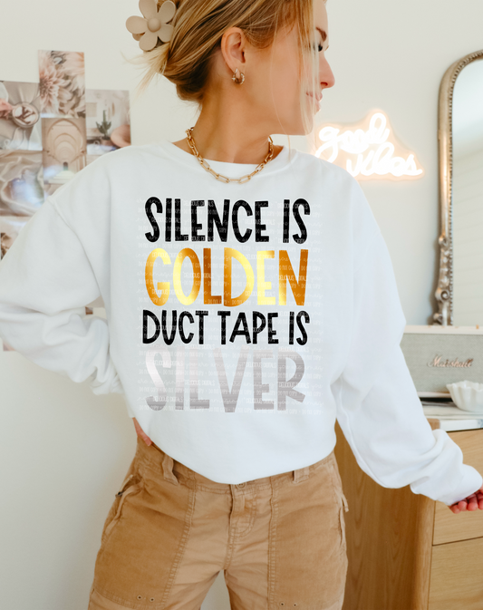 SILENCE IS GOLDEN PNG | Digital Download | PNG
