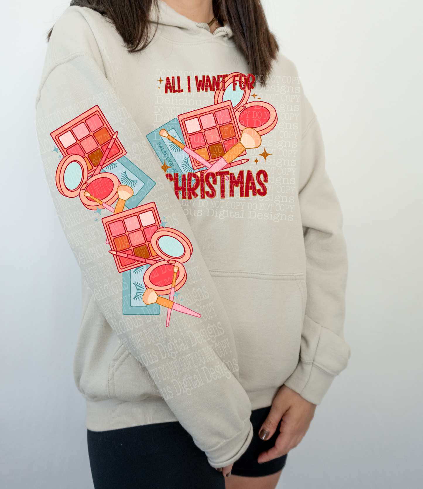 ALL I WANT FOR CHRISTMAS (Sleeve only) PNG  | Digital Download | PNG